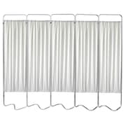 OMNIMED 5 Section Beamatic Privacy Screen with Fabric Panels, Frost 153055-45